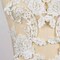 2 Pieces 21" Length Ivory Beaded Lace Applique Pair Extra Long Floral Design